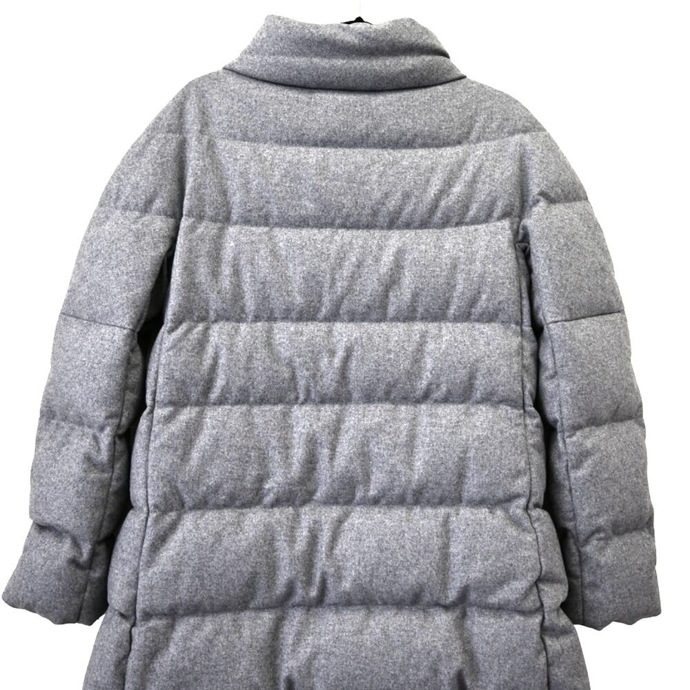 Aether Gray Wool Blend Chelsea Goose Down Puffer Coat Size M - Picture 4 of 6